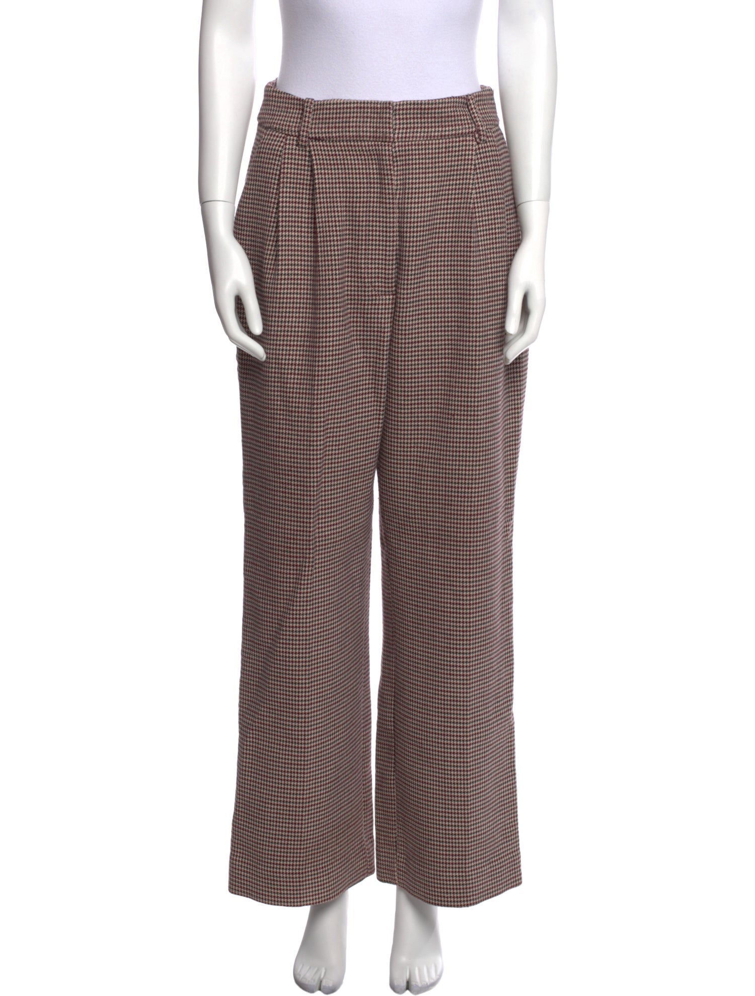 Favorite Daughter Houndstooth Print Wide Leg Pants