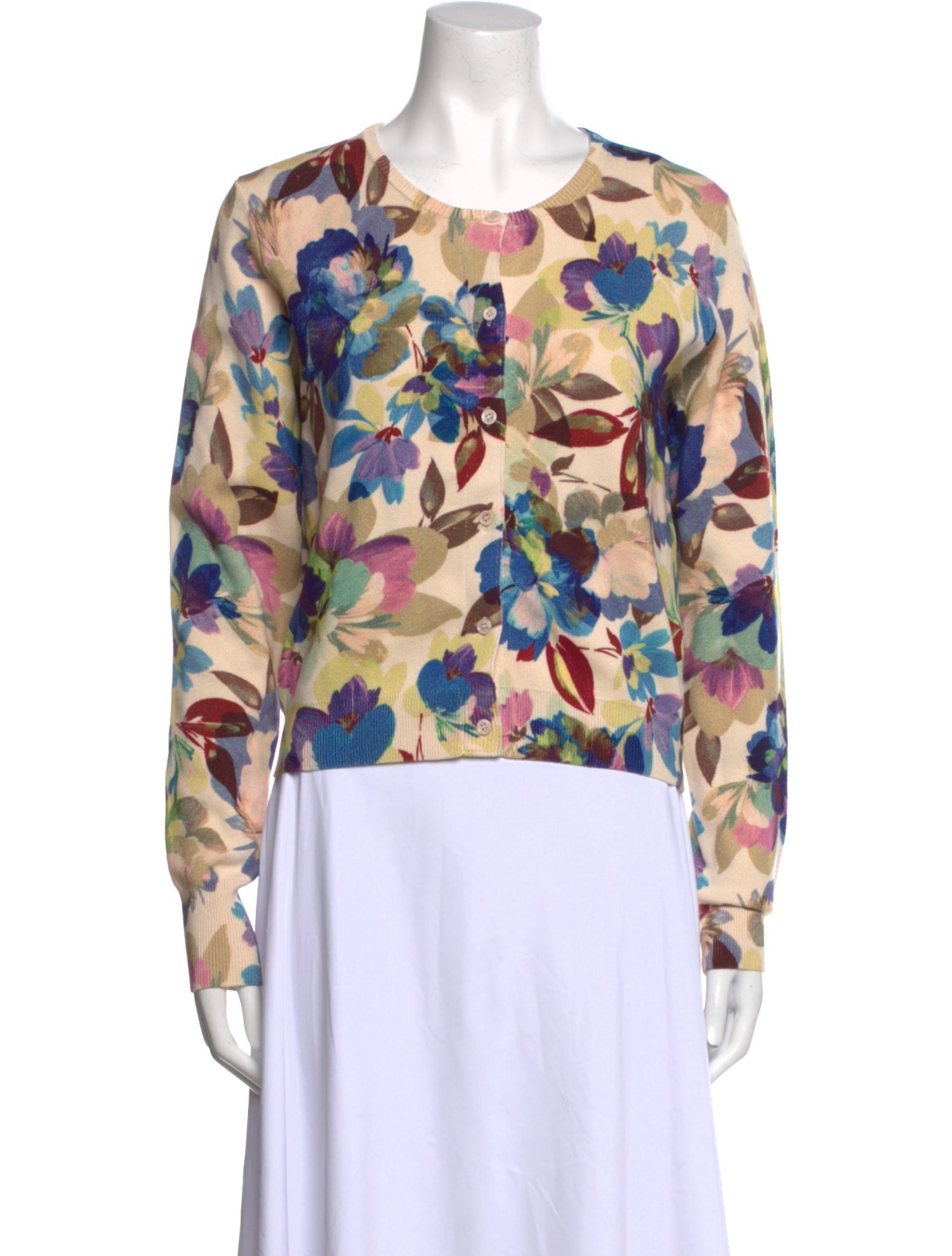 Favorite Daughter Floral Print Scoop Neck Sweater