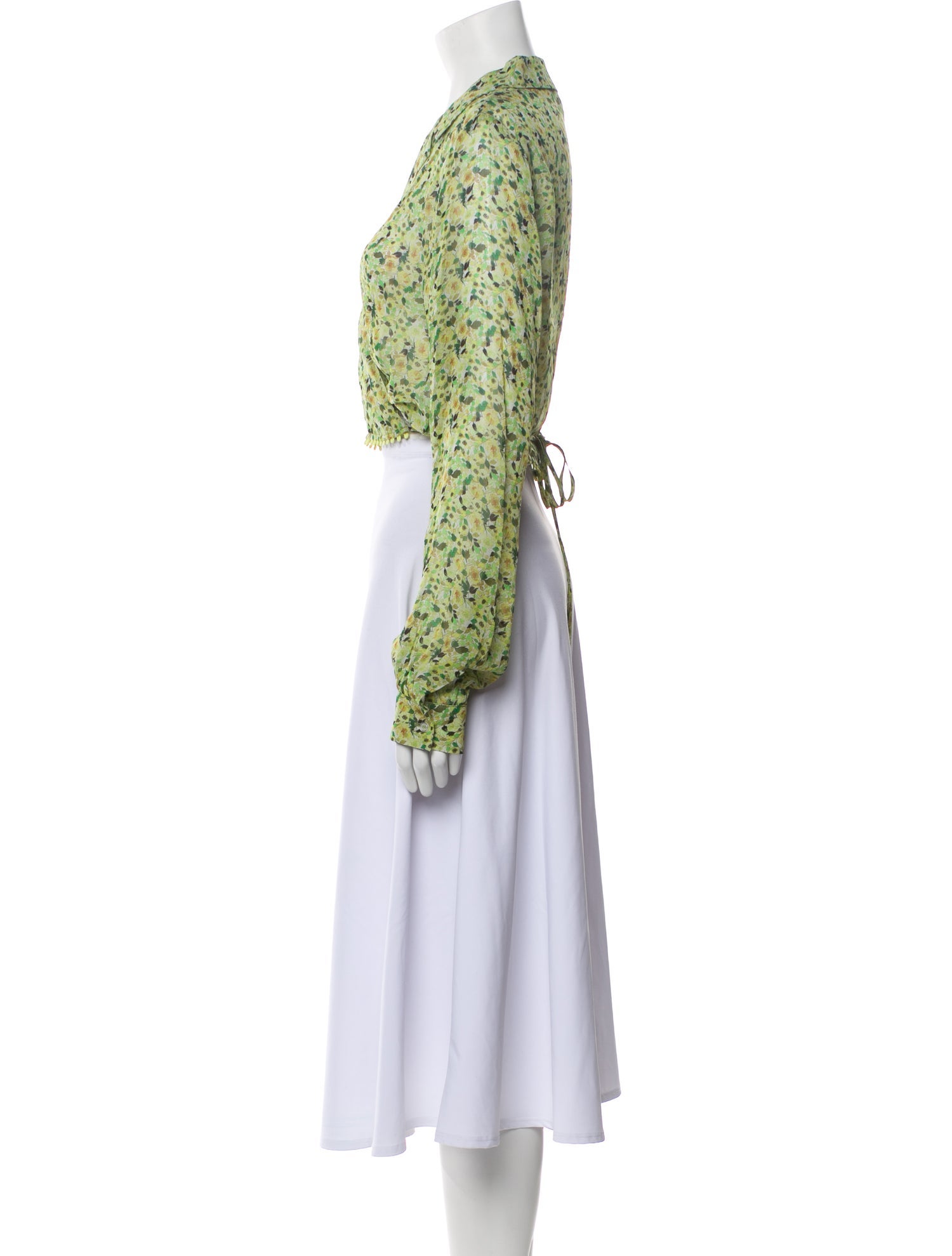 Favorite Daughter Floral Print V-Neck Crop Top