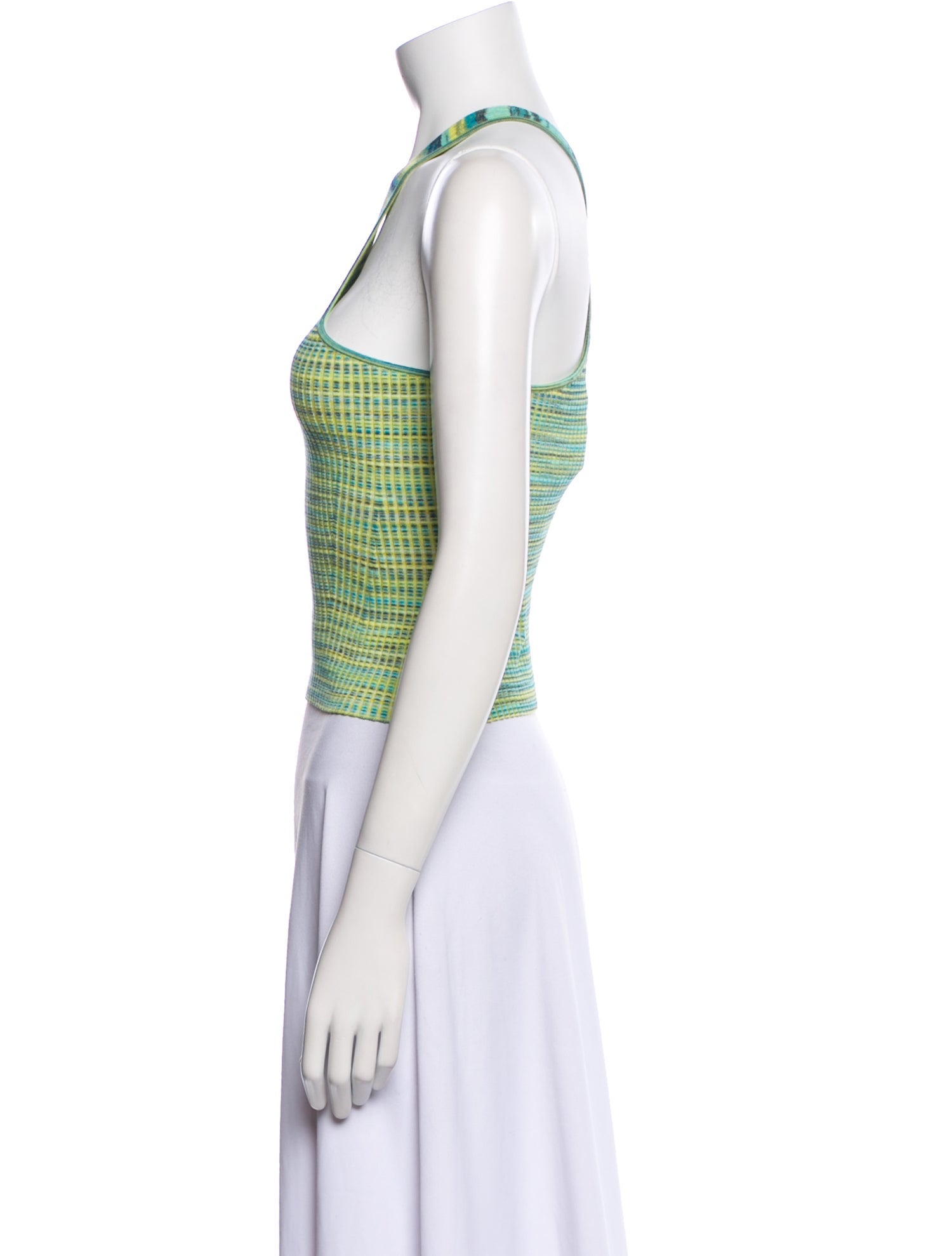 Favorite Daughter Plaid Print Asymmetrical Crop Top w/ Tags