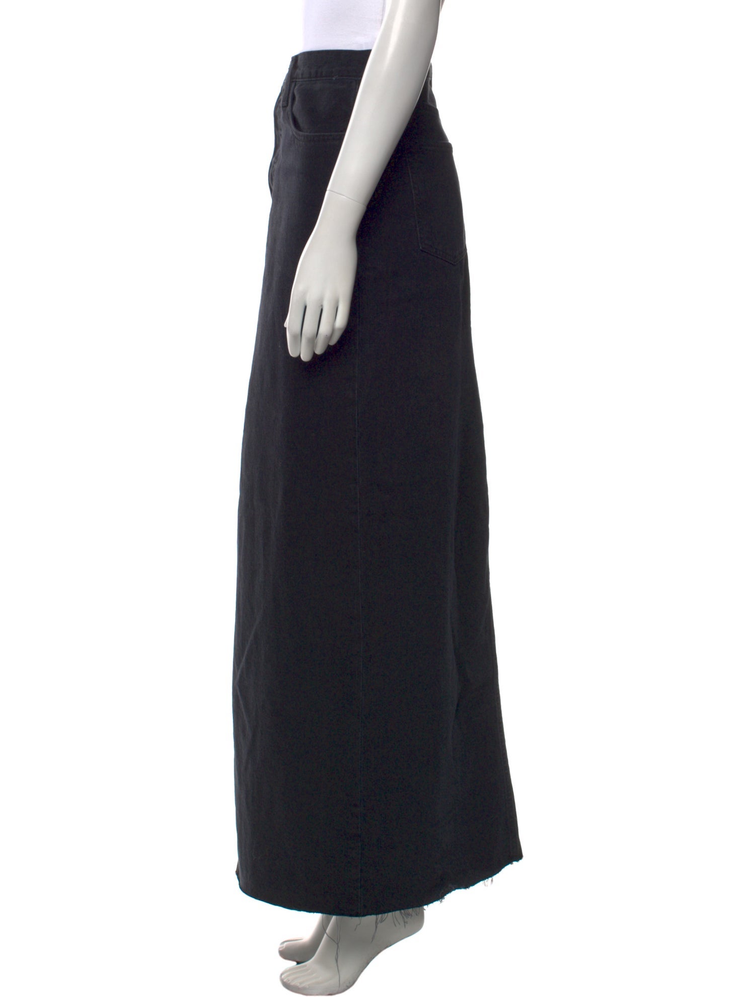 Favorite Daughter Raw-Edge Trim Long Skirt