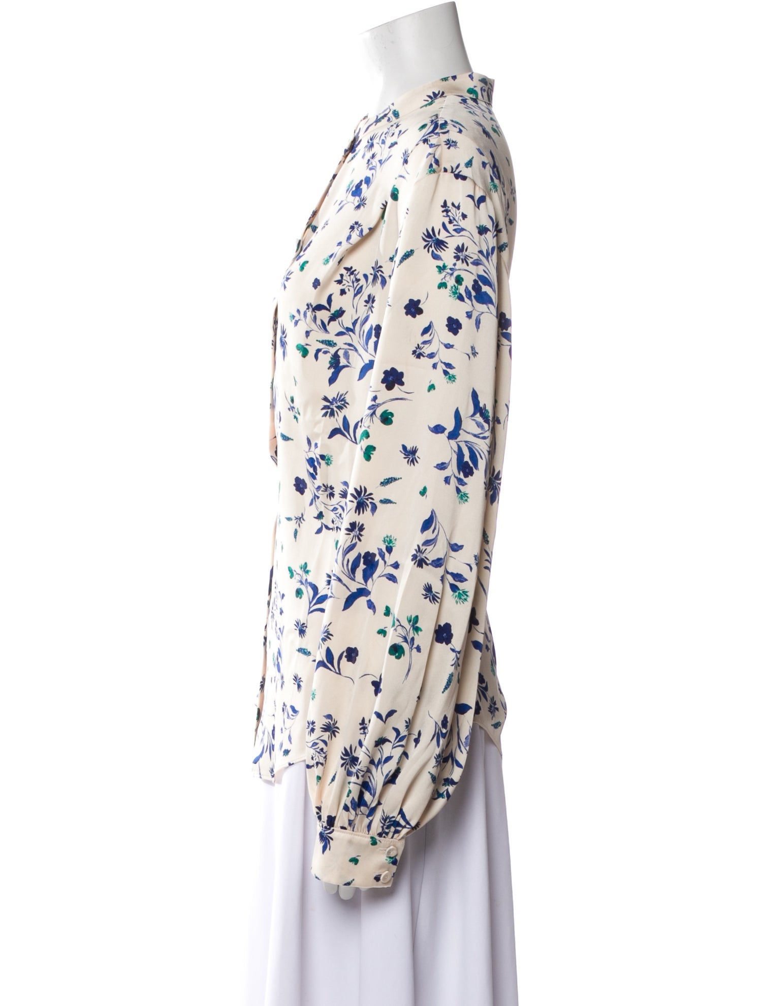 Favorite Daughter Floral Print Mock Neck Button-Up Top w/ Tags