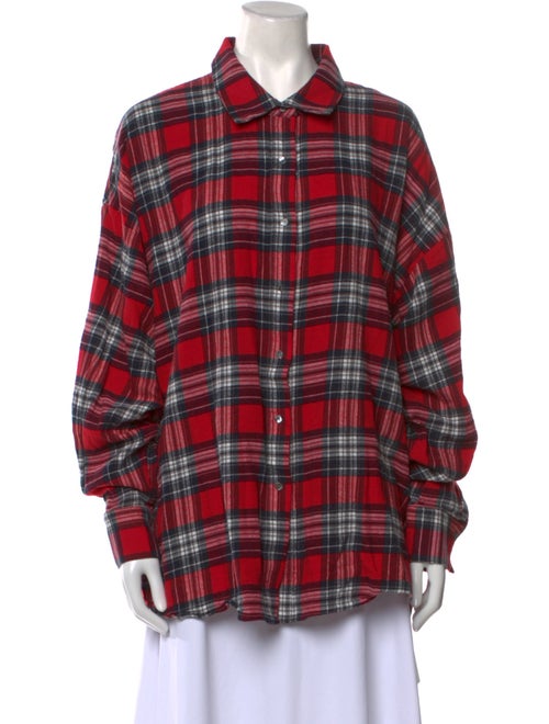 Favorite Daughter Plaid Print Long Sleeve Button-Up Top