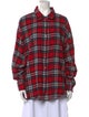 Favorite Daughter Plaid Print Long Sleeve Button-Up Top