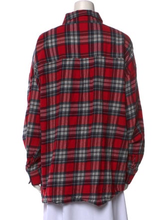Favorite Daughter Plaid Print Long Sleeve Button-Up Top