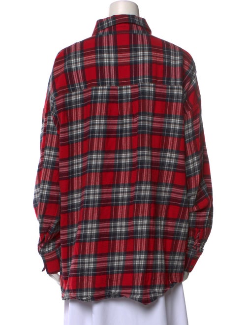 Favorite Daughter Plaid Print Long Sleeve Button-Up Top