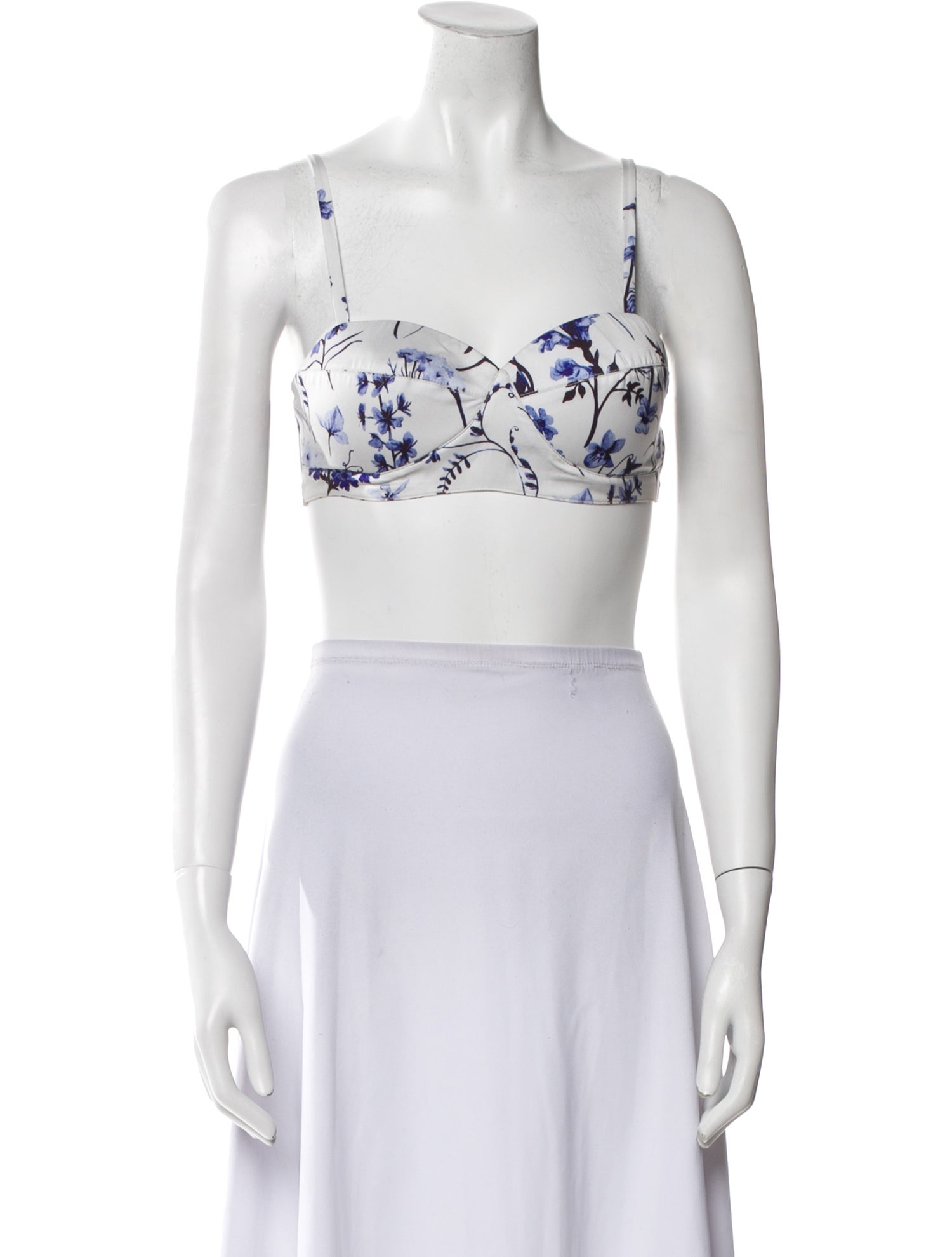 Favorite Daughter Floral Print Square Neckline Crop Top