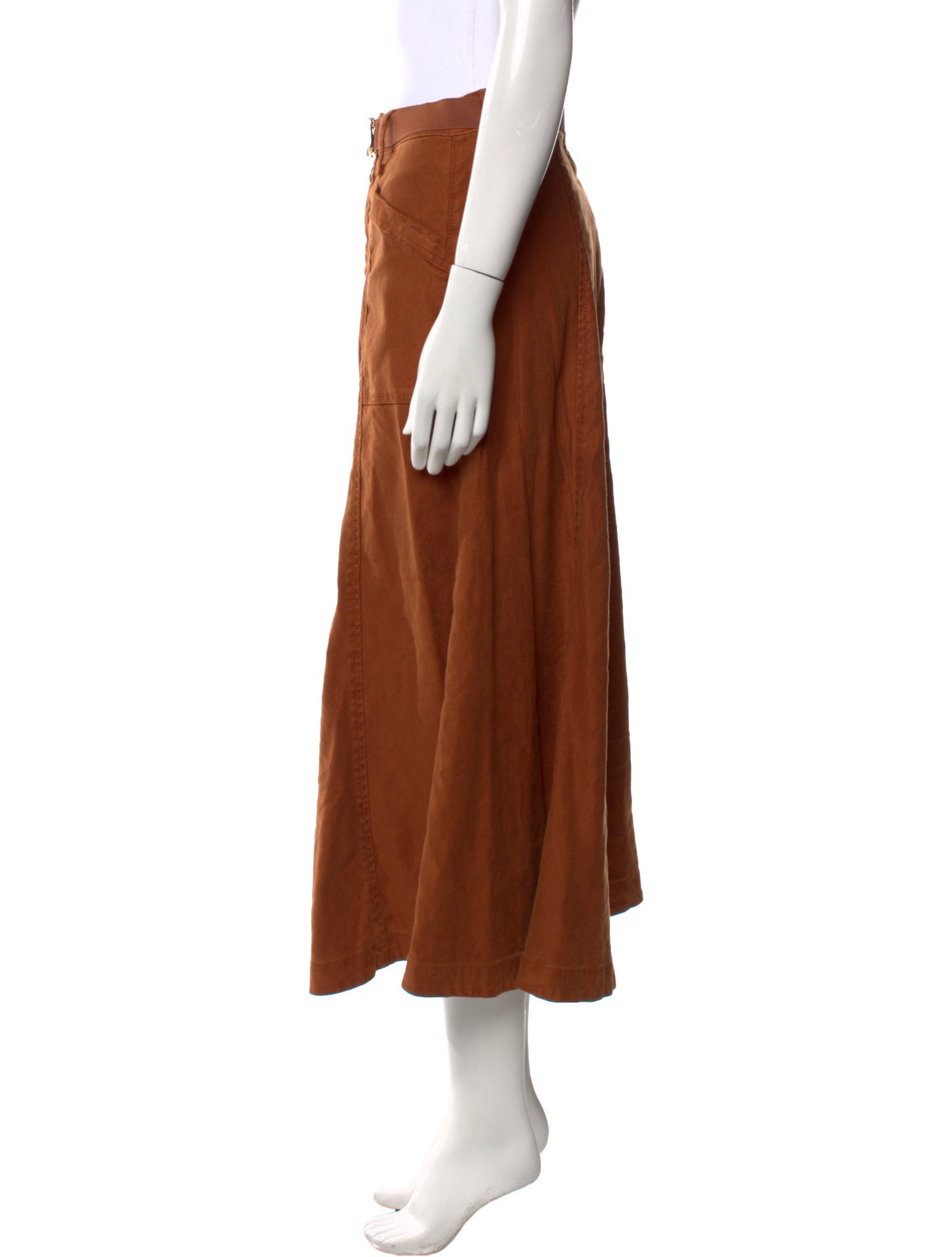 Favorite Daughter Linen Midi Length Skirt
