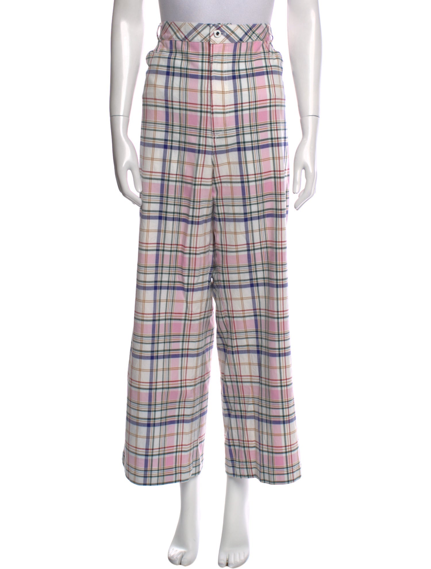 Favorite Daughter Plaid Print Wide Leg Pants