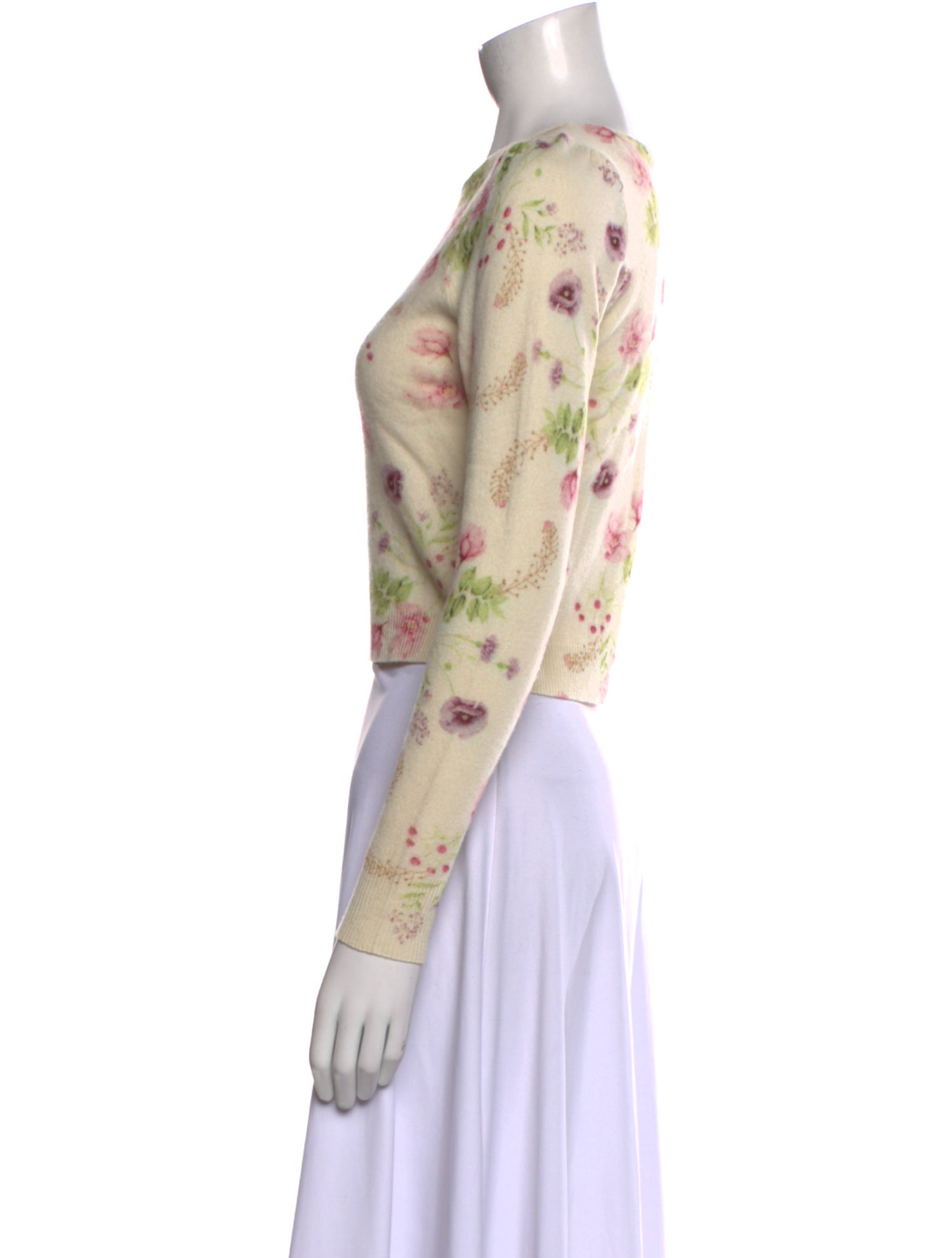 Favorite Daughter Wool Floral Print Crop Top