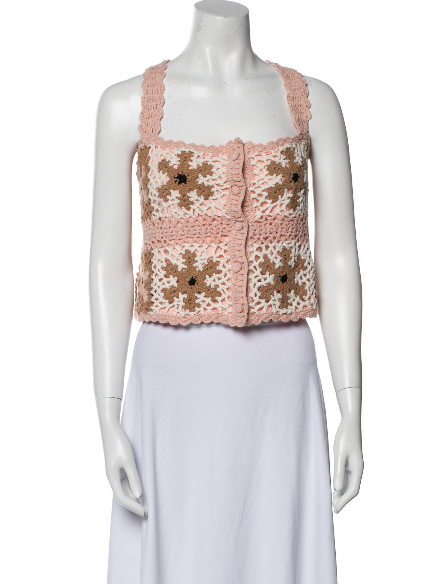 Favorite Daughter Patterned Square Neckline Sweater w/ Tags