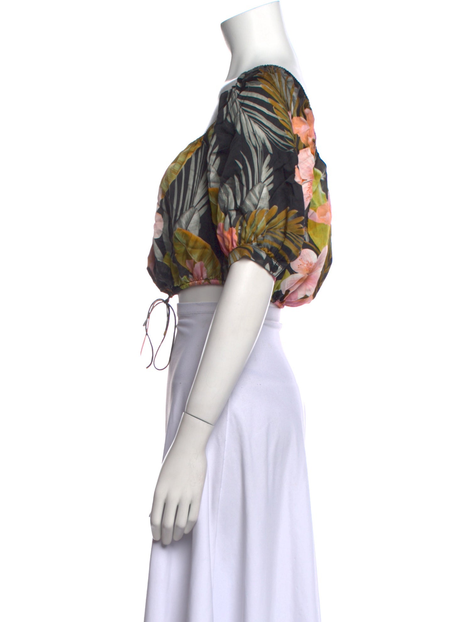 Favorite Daughter Floral Print Square Neckline Crop Top