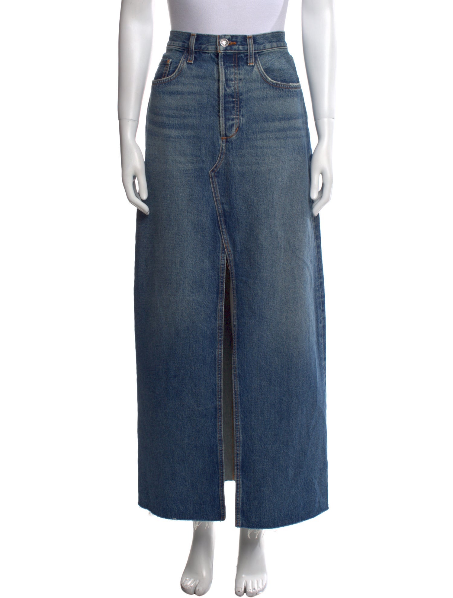 Favorite Daughter Distressed Accents Long Skirt