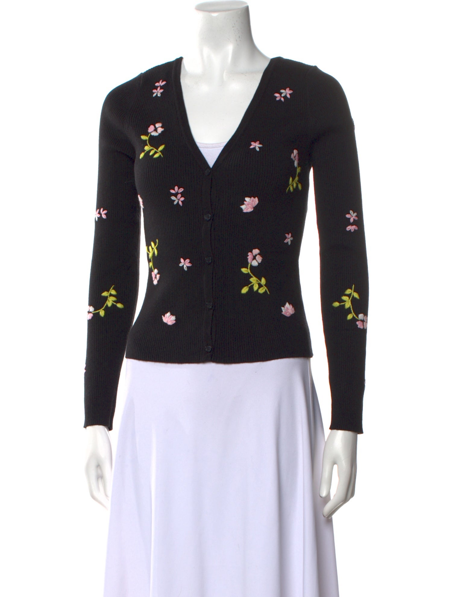 Favorite Daughter Floral Print V-Neck Sweater