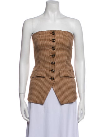 Favorite Daughter Printed Strapless Top