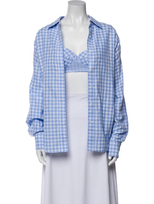 Favorite Daughter Plaid Print Long Sleeve Button-Up Top