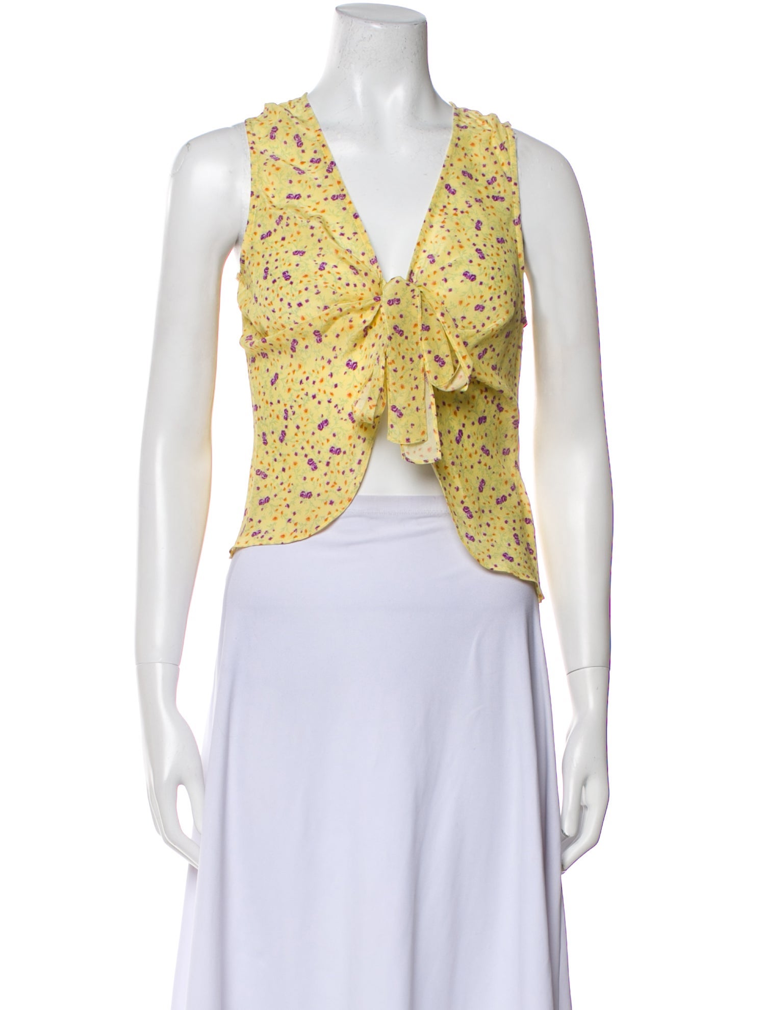 Favorite Daughter Silk Printed Crop Top