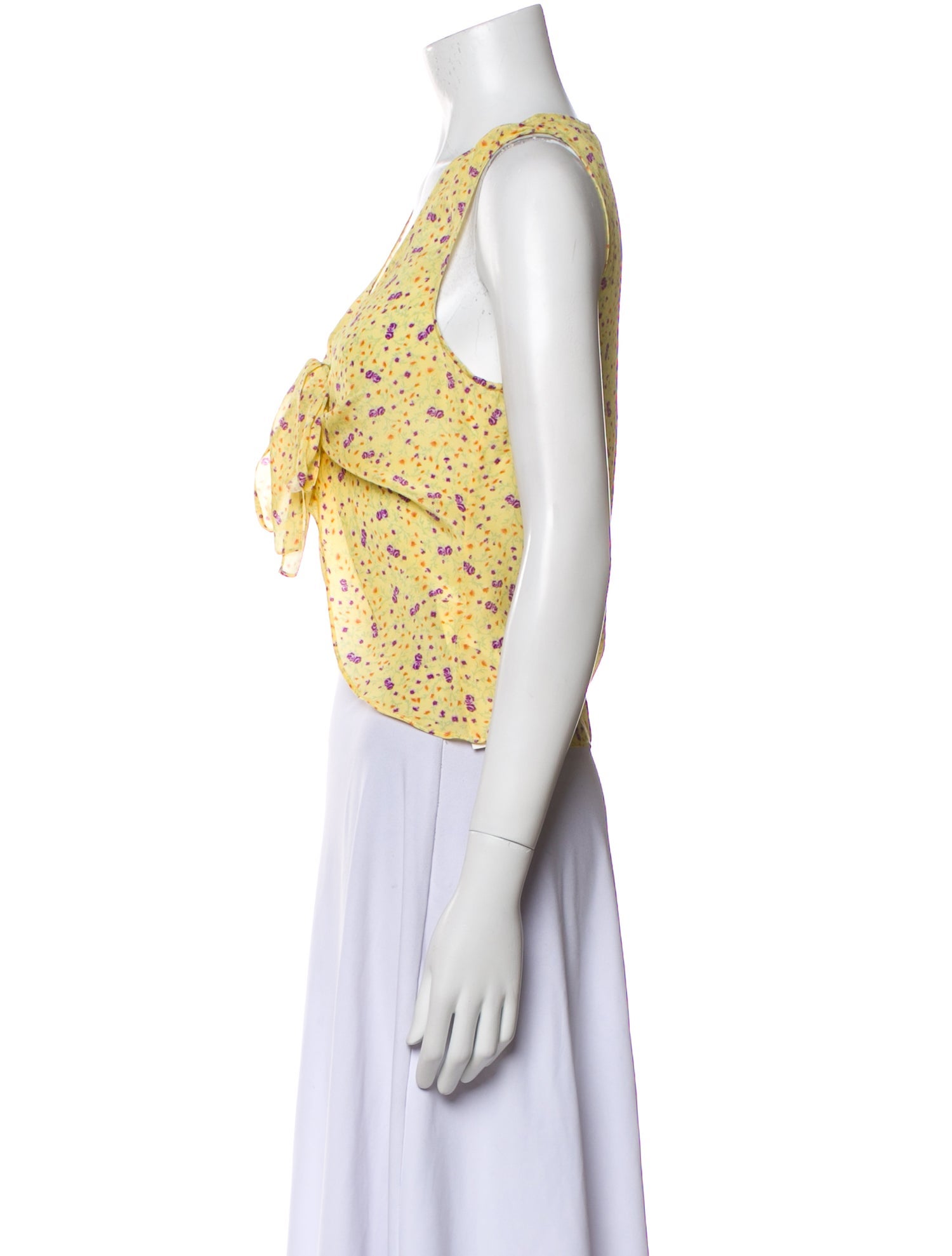 Favorite Daughter Silk Printed Crop Top