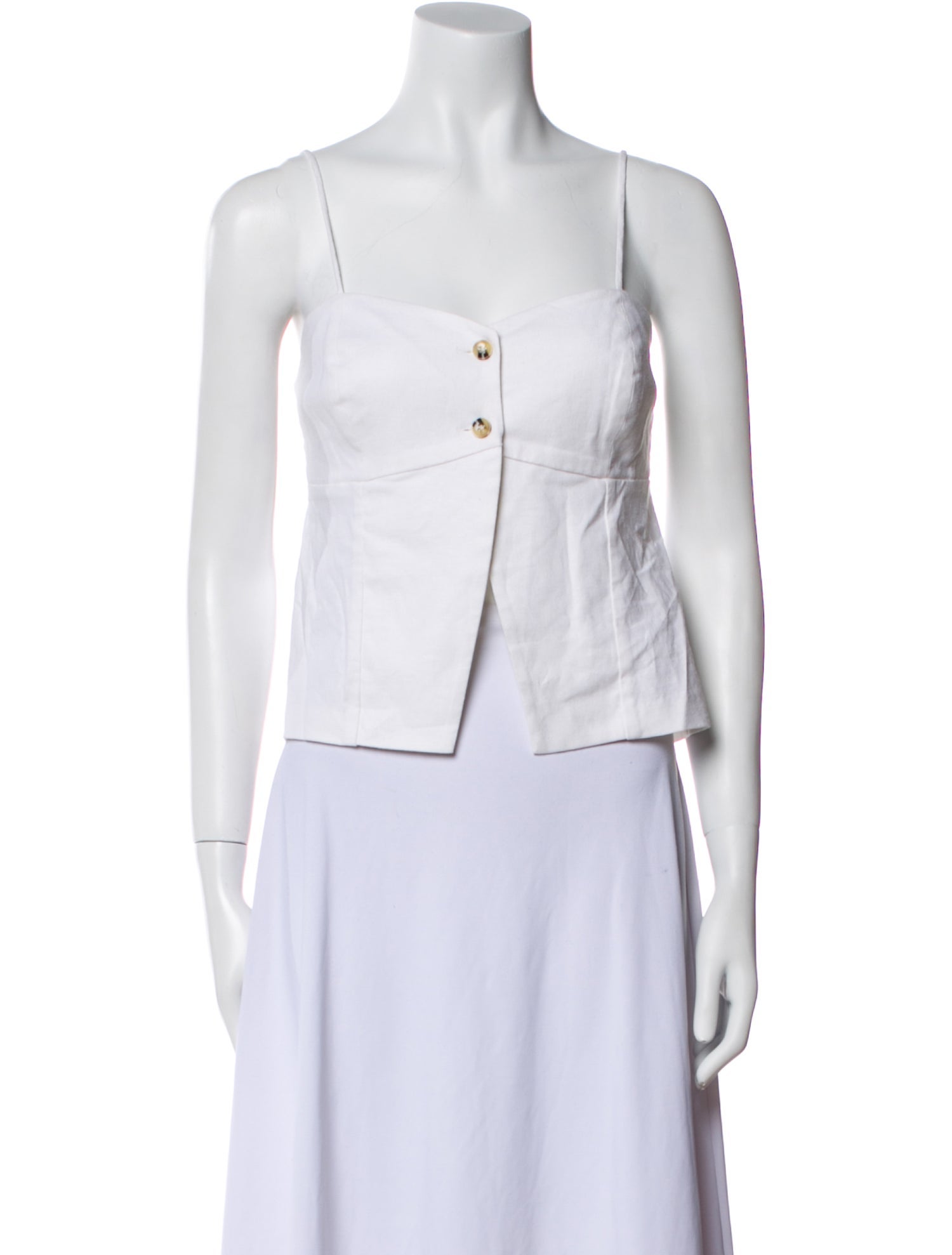 Favorite Daughter Linen Square Neckline Crop Top w/ Tags