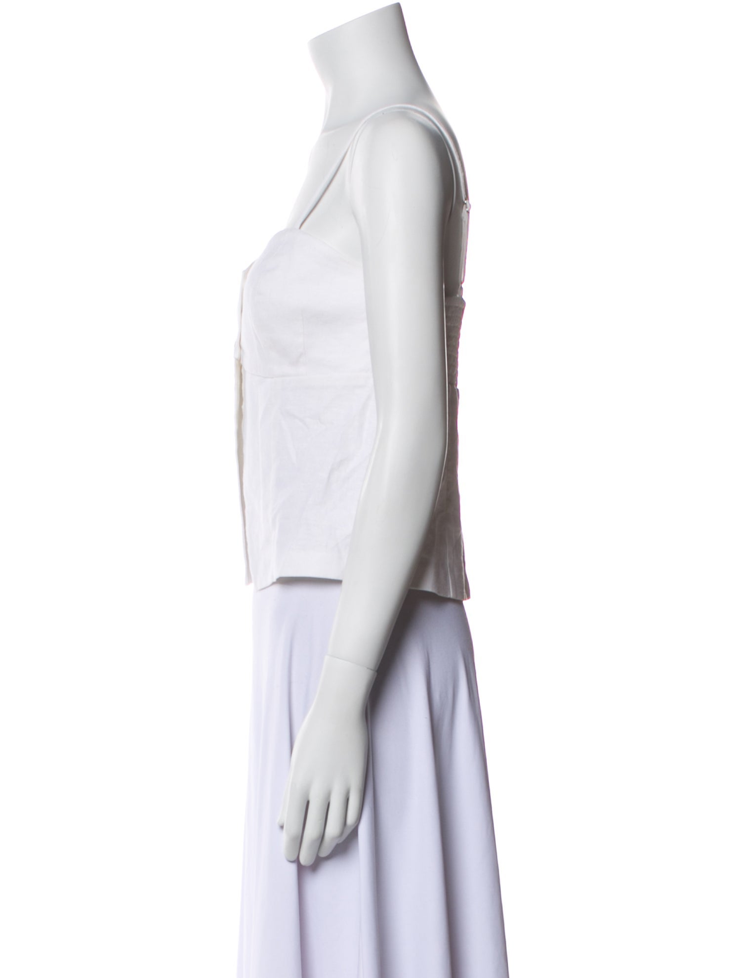 Favorite Daughter Linen Square Neckline Crop Top w/ Tags