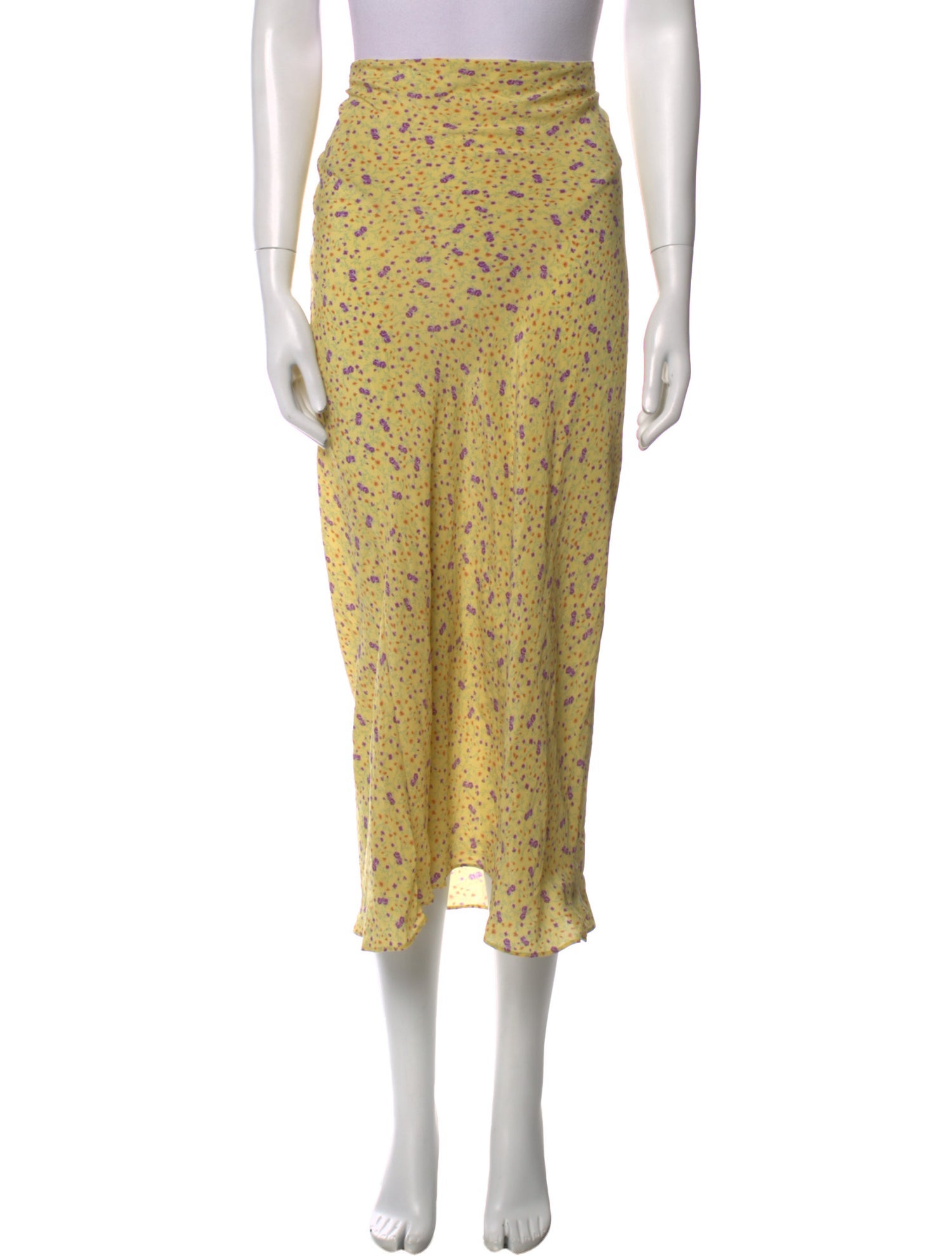 Favorite Daughter Silk Midi Length Skirt