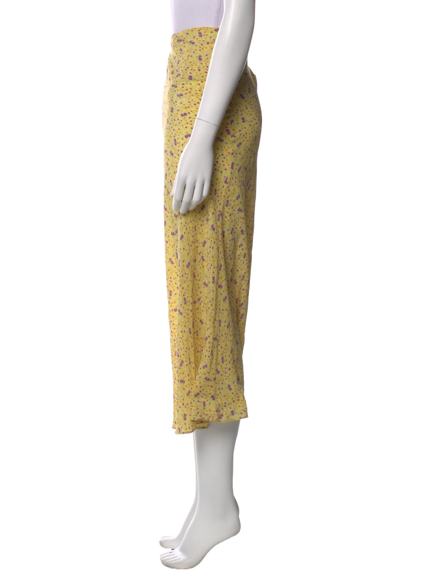 Favorite Daughter Silk Midi Length Skirt