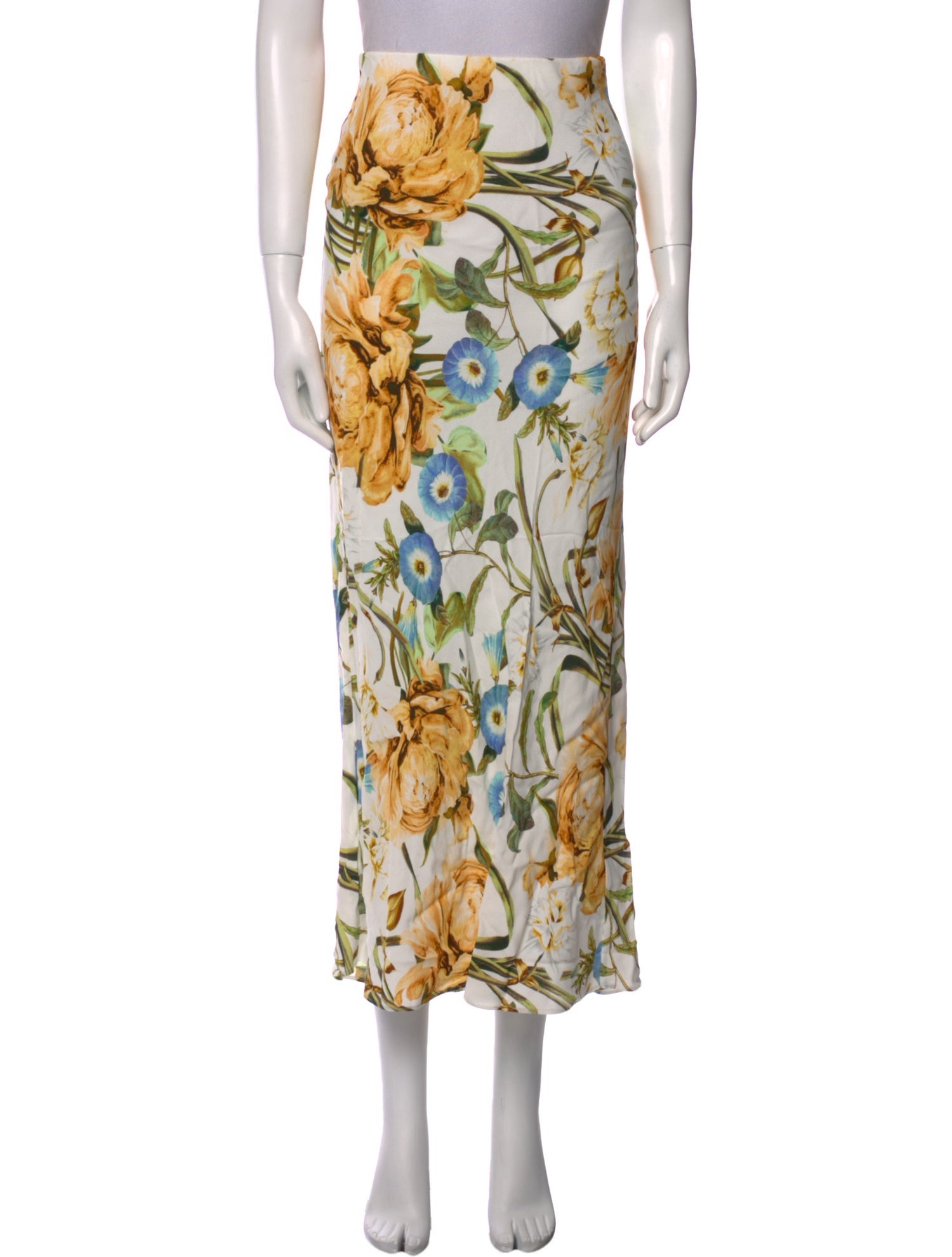 Favorite Daughter Floral Print Midi Length Skirt