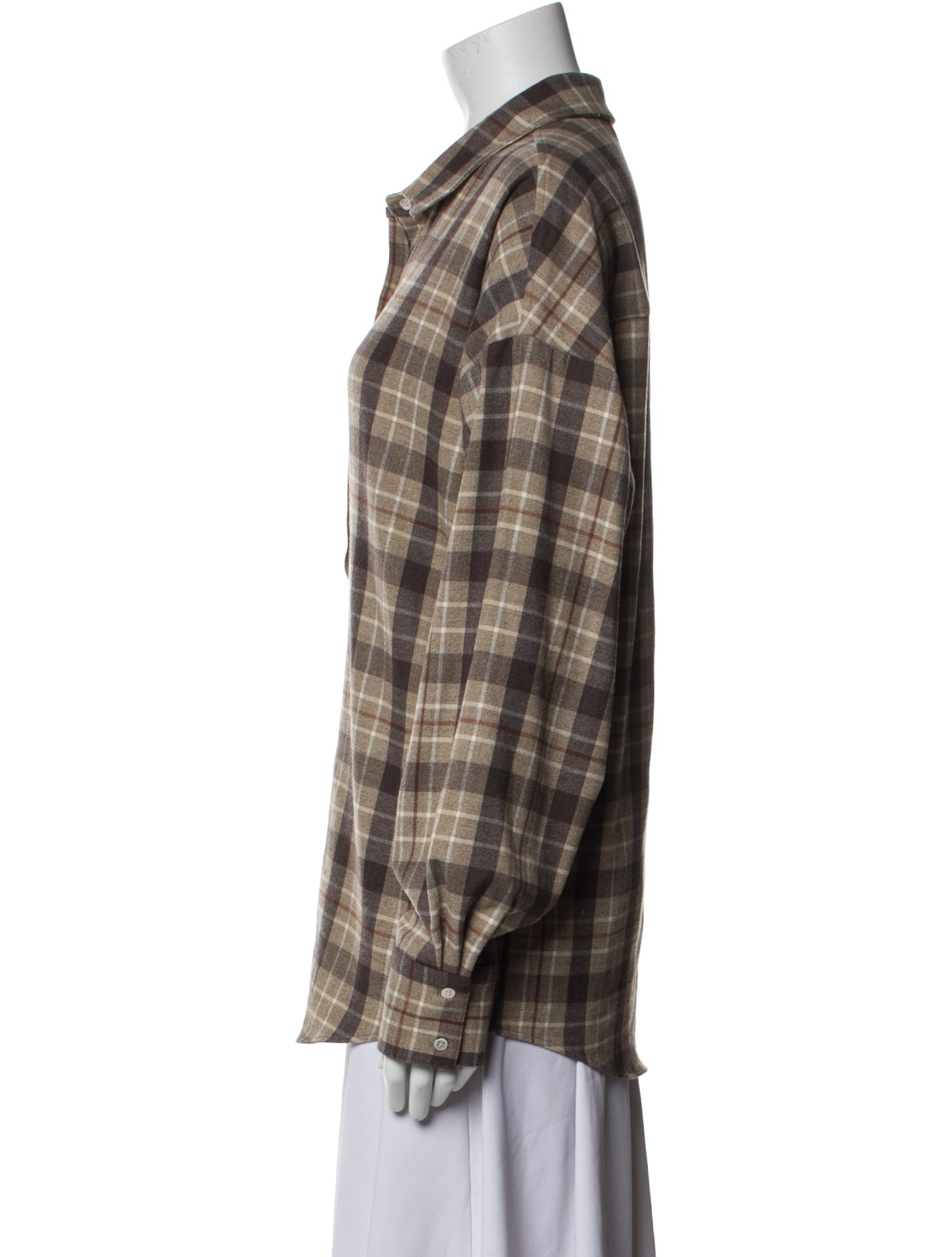 Favorite Daughter Plaid Print Long Sleeve Button-Up Top