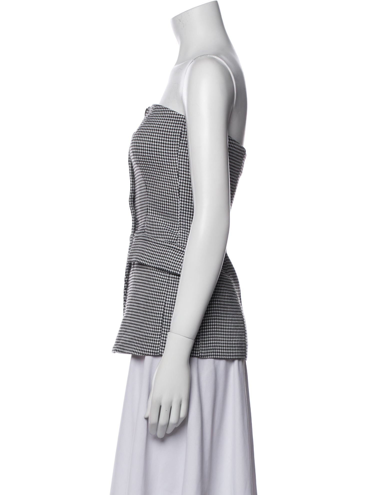 Favorite Daughter Houndstooth Print Strapless Top w/ Tags