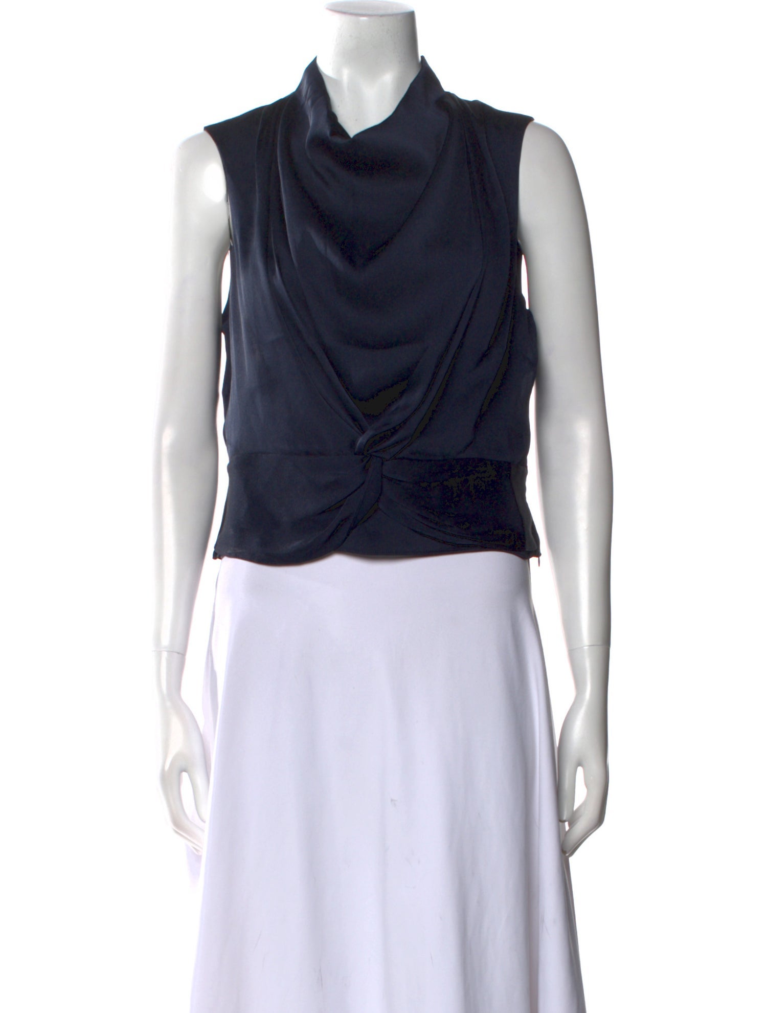 Favorite Daughter Cowl Neck Sleeveless Crop Top