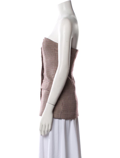 Favorite Daughter Houndstooth Print Strapless Top