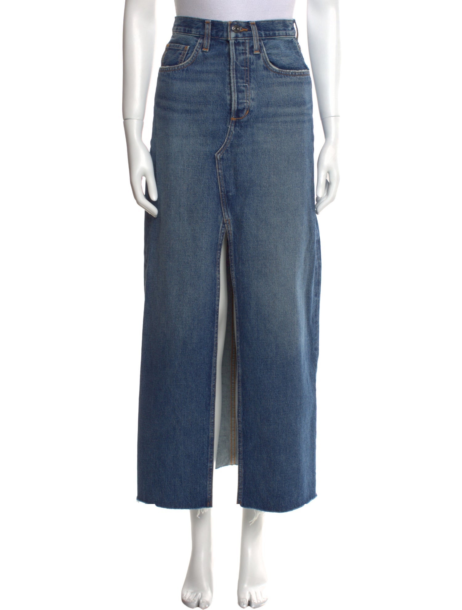 Favorite Daughter Distressed Accents Long Skirt