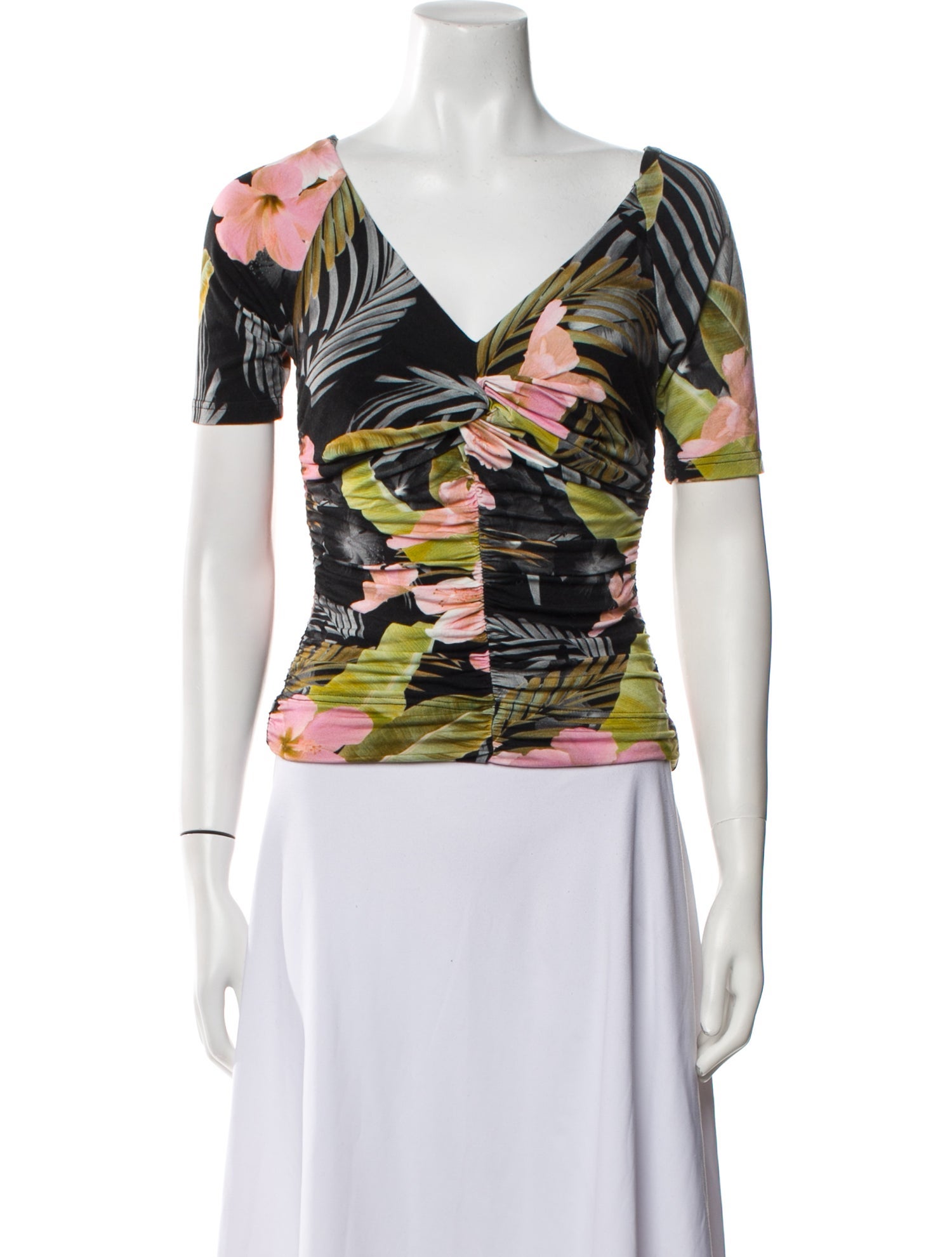 Favorite Daughter Floral Print V-Neck Blouse