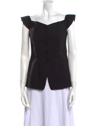 Favorite Daughter Square Neckline Short Sleeve Blouse