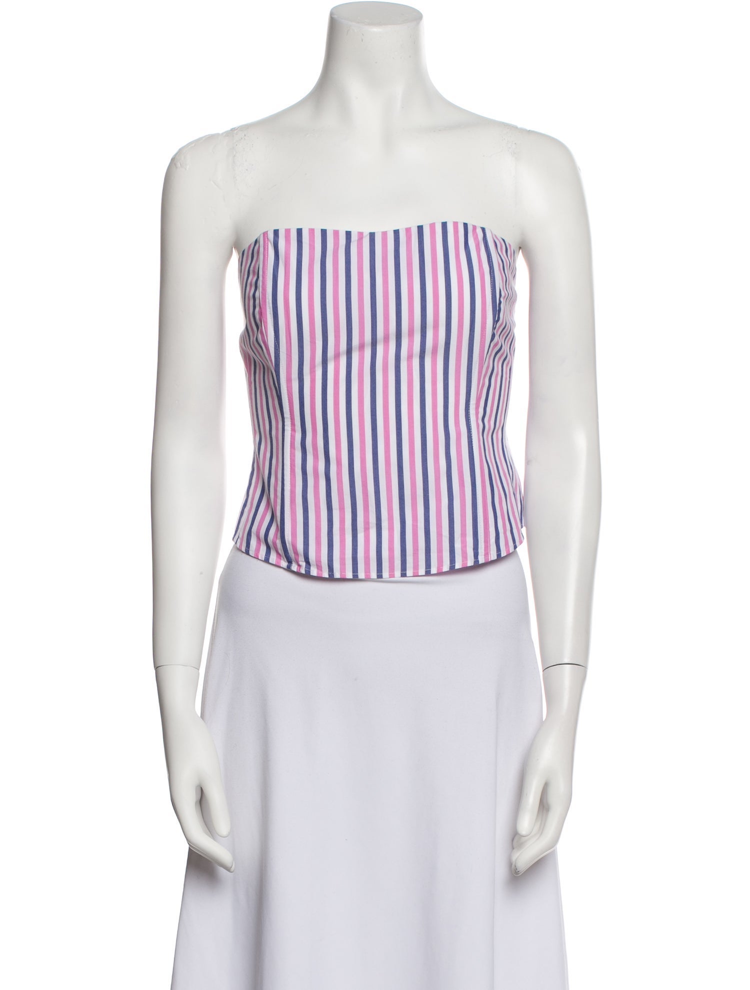 Favorite Daughter Striped Strapless Crop Top