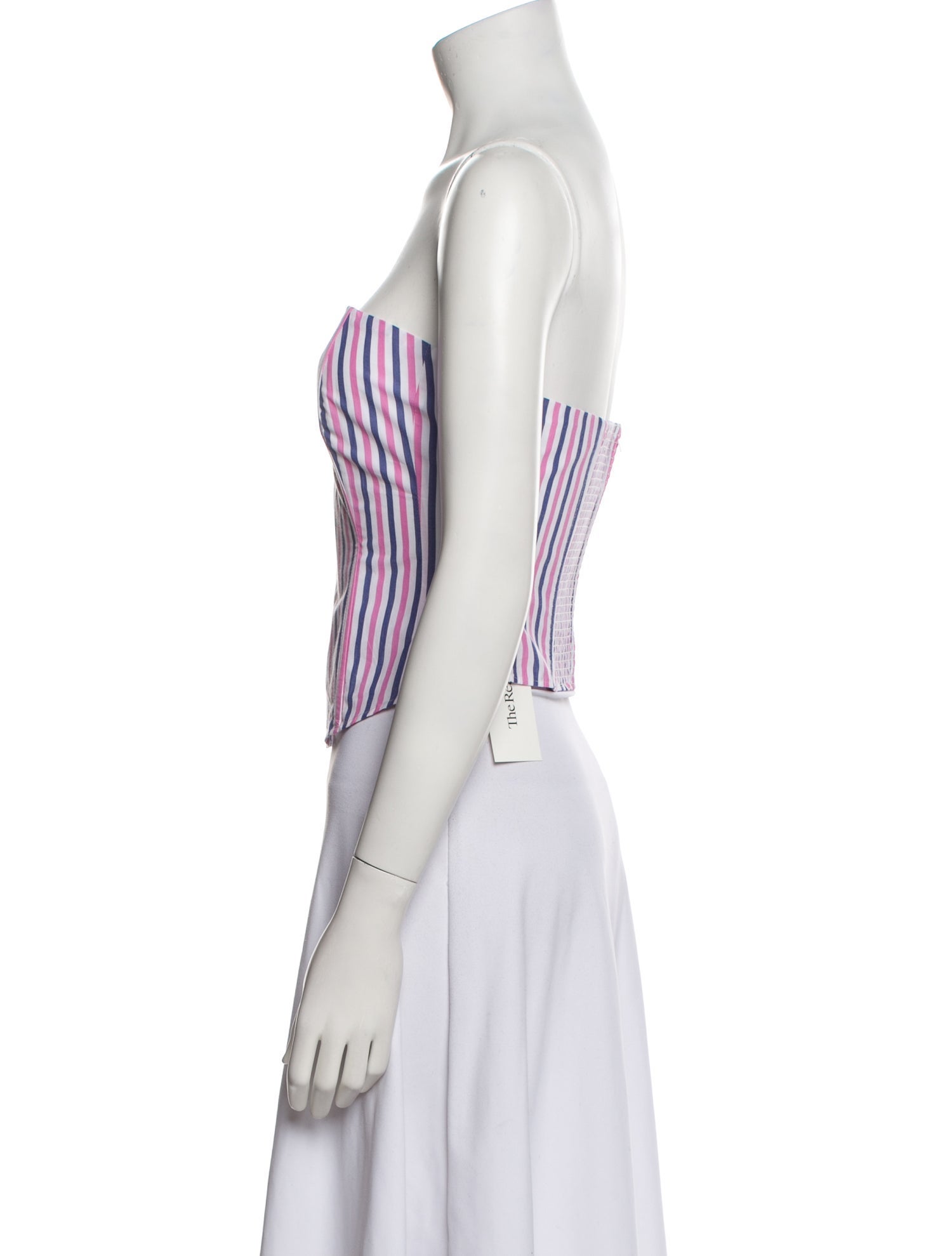 Favorite Daughter Striped Strapless Crop Top