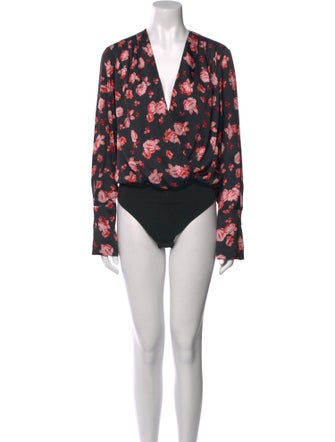 Favorite Daughter Floral Print V-Neck Bodysuit