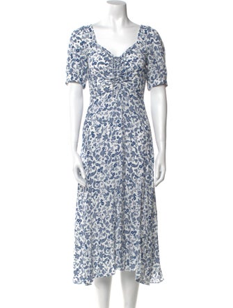 Favorite Daughter Floral Print Midi Length Dress