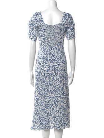 Favorite Daughter Floral Print Midi Length Dress