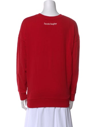 Favorite Daughter Graphic Print Crew Neck Sweater