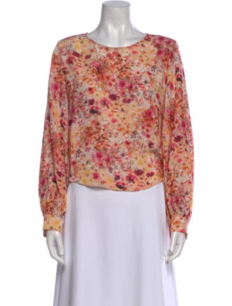 Favorite Daughter Floral Print Scoop Neck Blouse