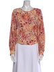 Favorite Daughter Floral Print Scoop Neck Blouse