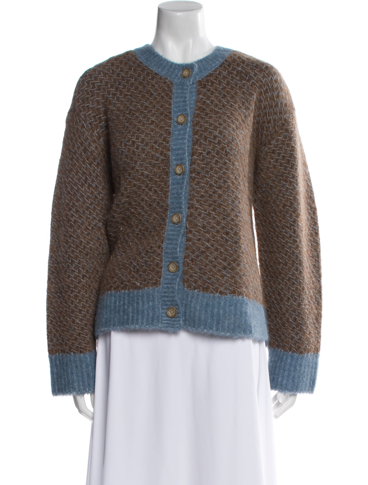 Favorite Daughter Colorblock Pattern Crew Neck Sweater