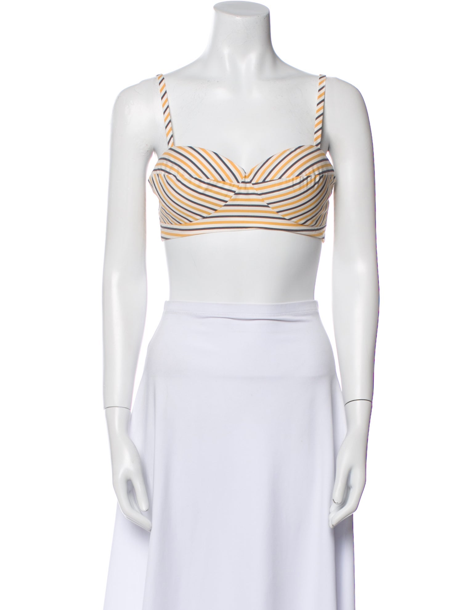 Favorite Daughter Striped Square Neckline Crop Top w/ Tags