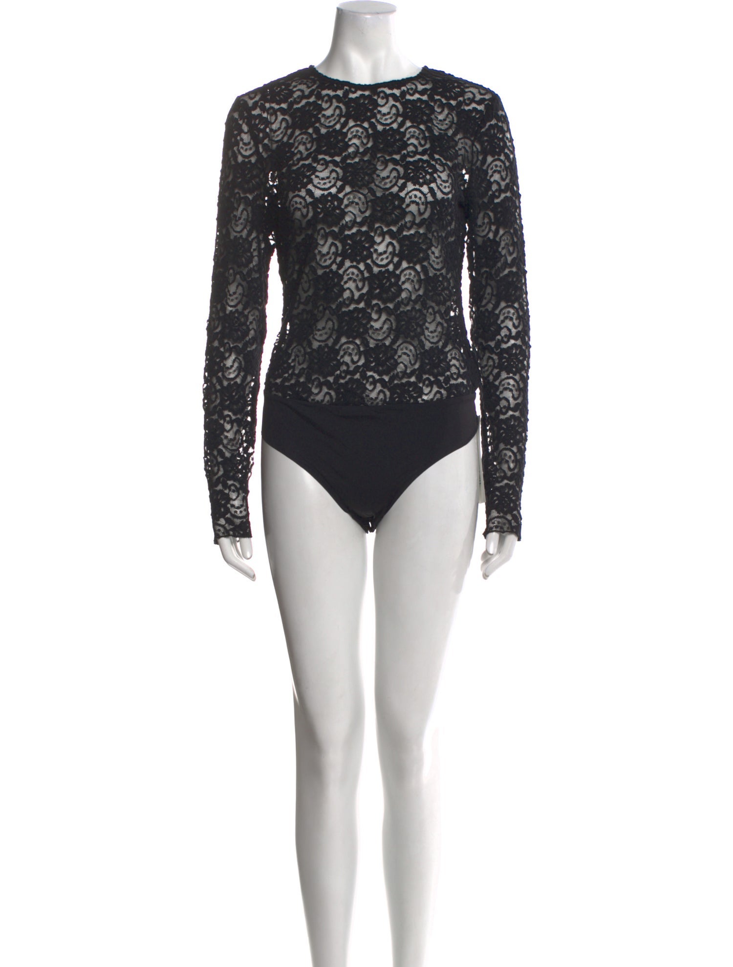 Favorite Daughter Lace Pattern Crew Neck Bodysuit