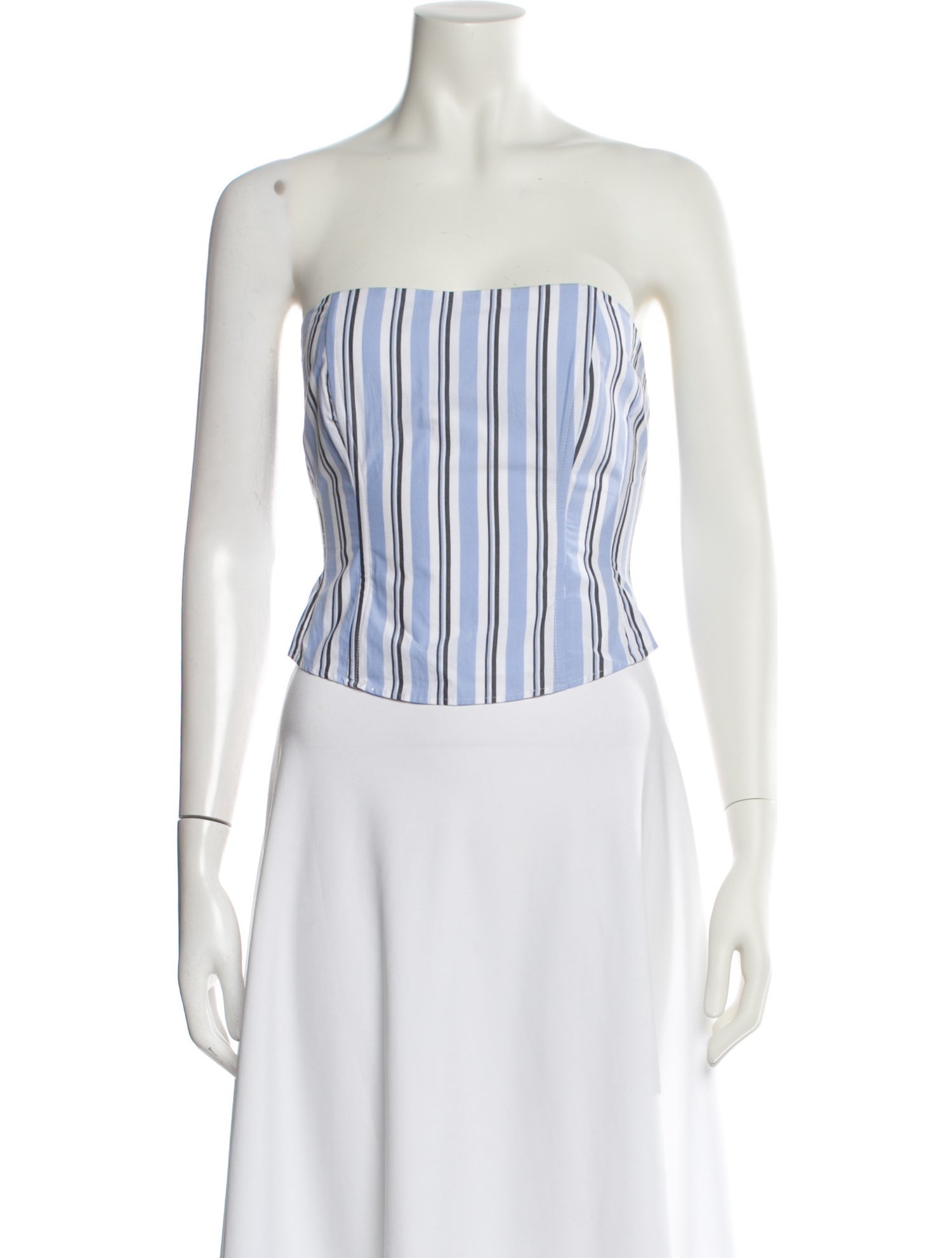 Favorite Daughter Striped Strapless Crop Top