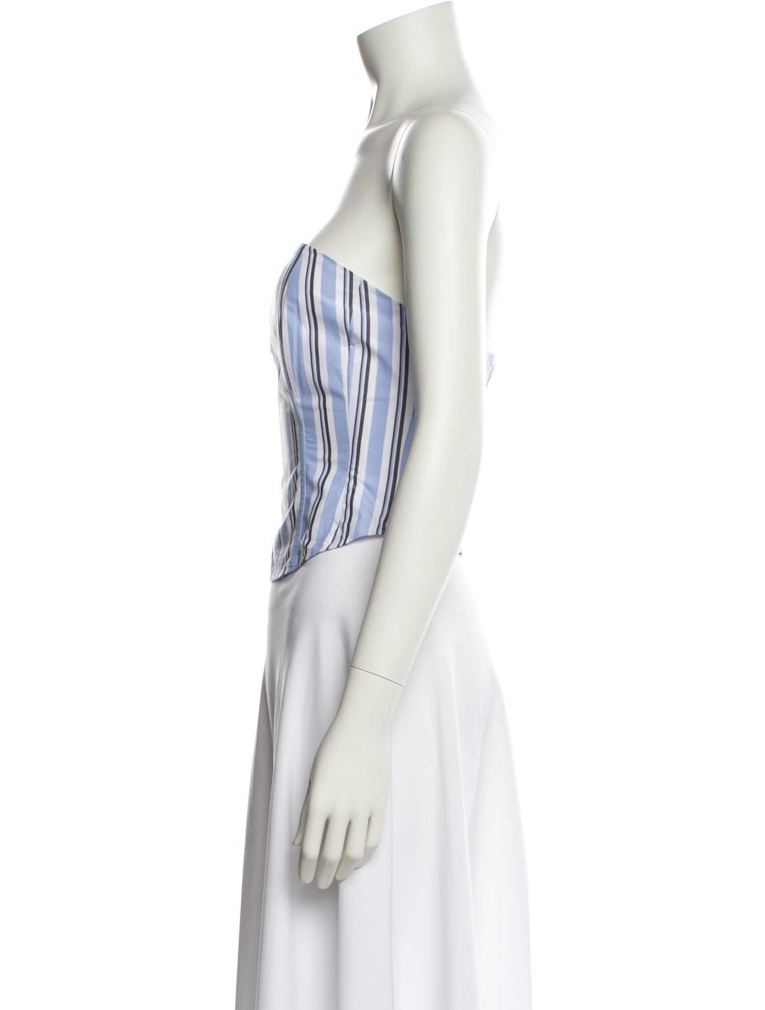 Favorite Daughter Striped Strapless Crop Top