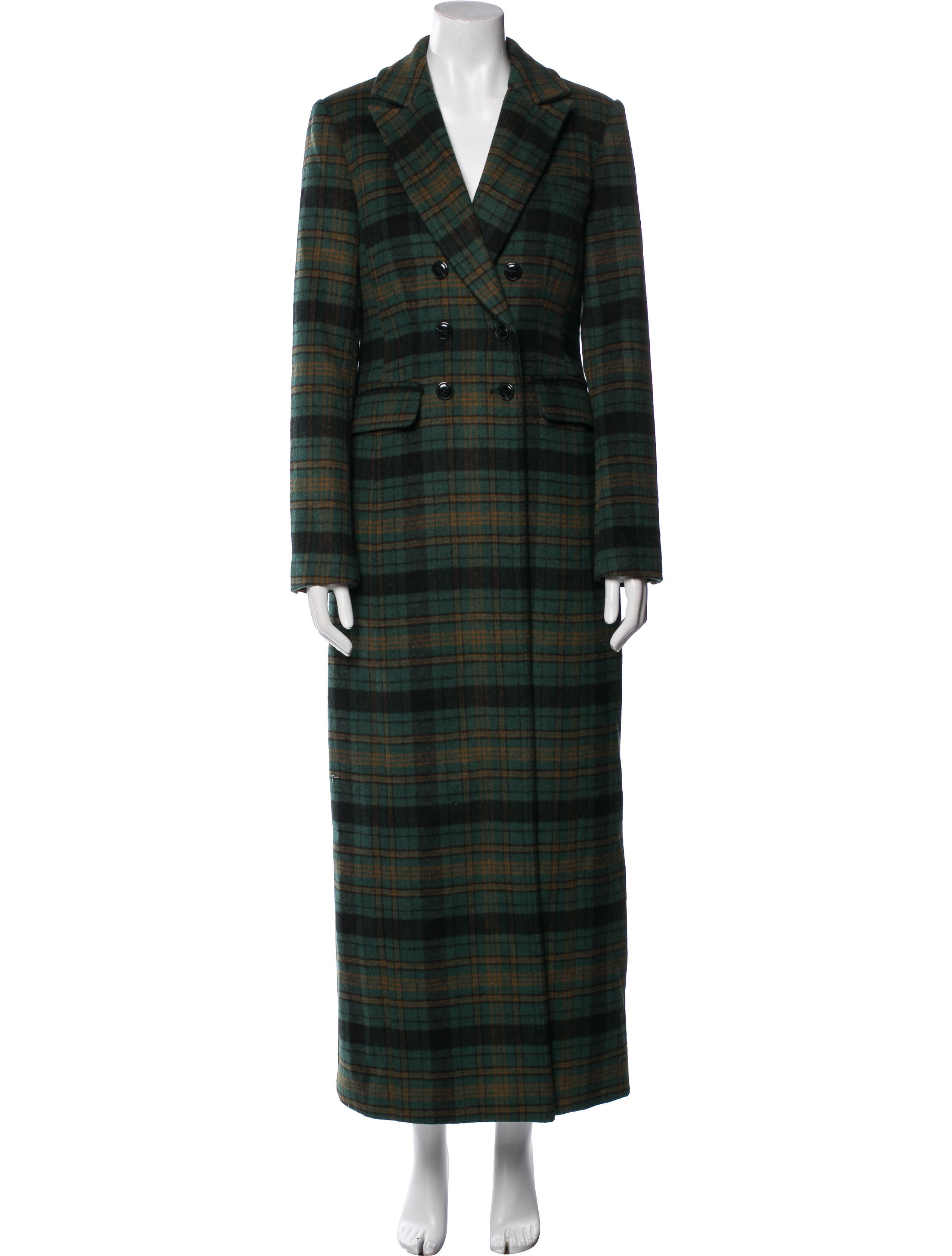 Favorite Daughter Plaid Print Trench Coat
