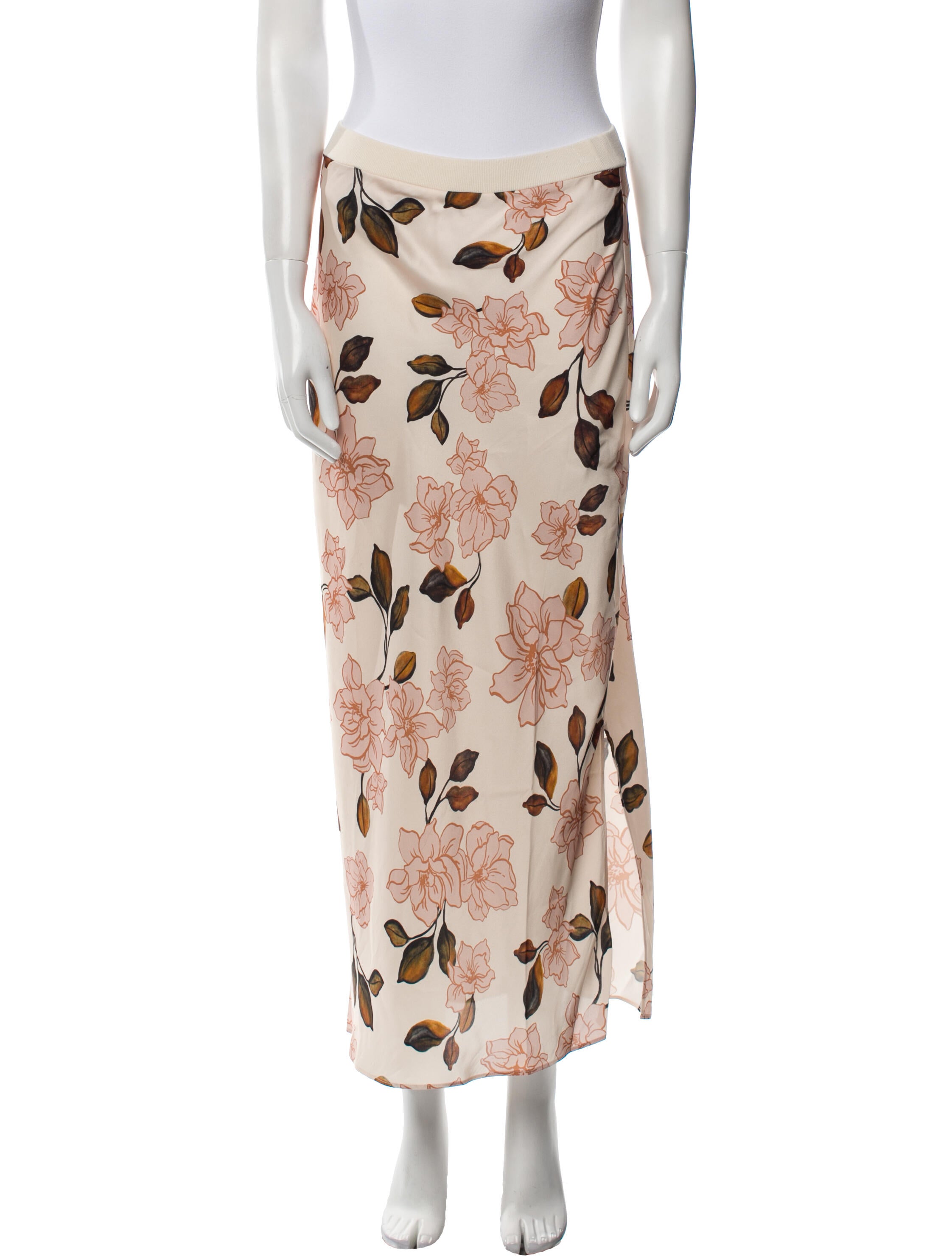 Favorite Daughter Floral Print Midi Length Skirt