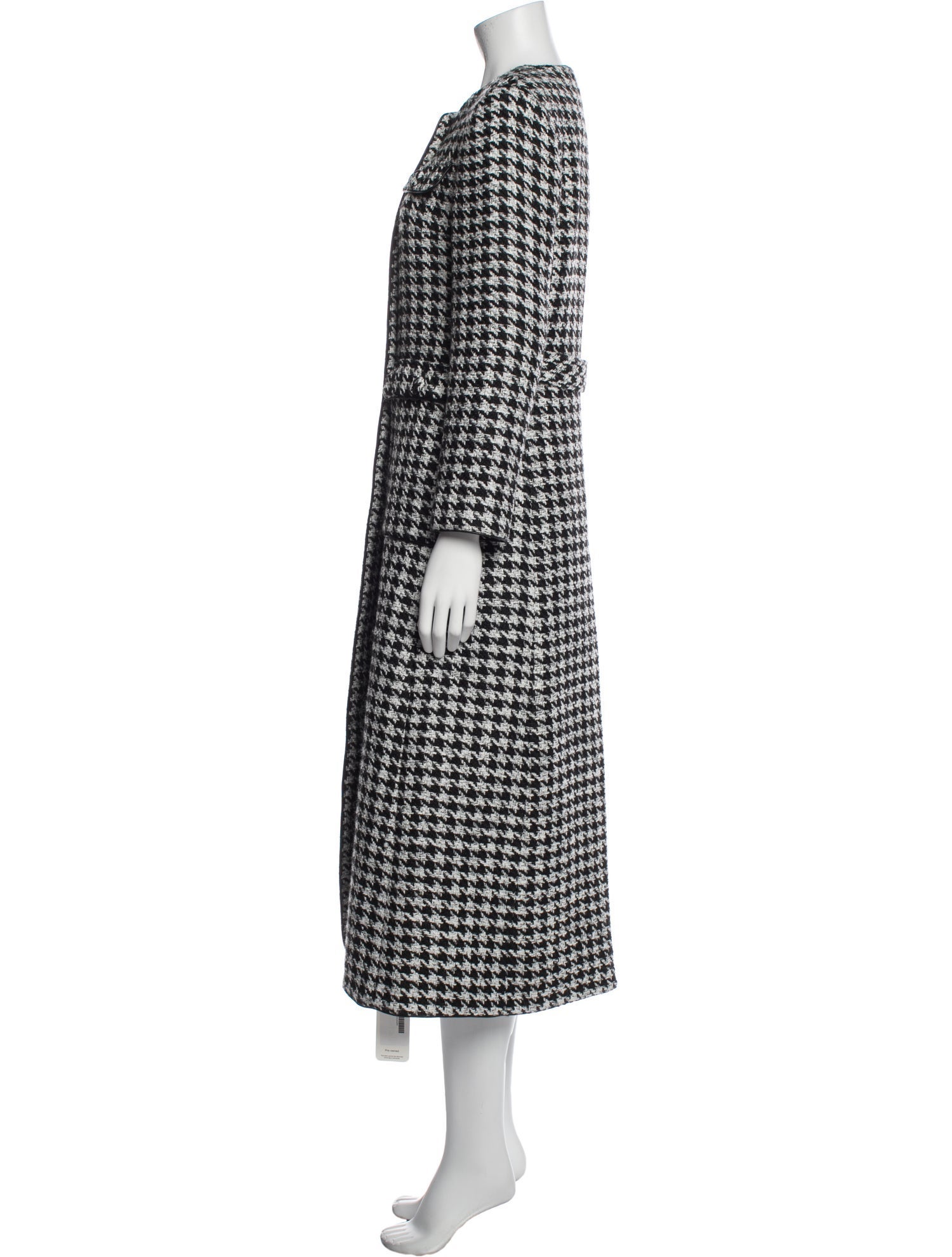 Favorite Daughter Houndstooth Print Trench Coat